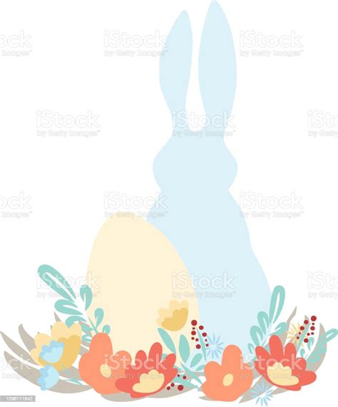 Happy Easter Vector Illustrations Of Bunnies Rabbits Hares Icons