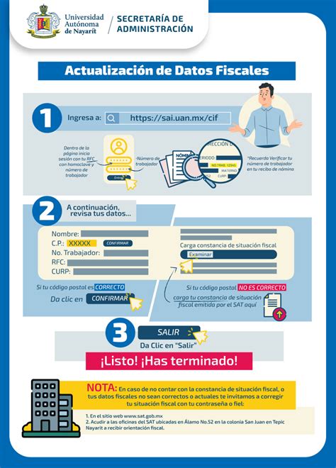 Actualización de datos fiscales Universidad Autonoma de Nayarit