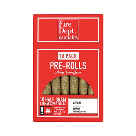 Fire Dept Cannabis Wedding Cake Indica Preroll 10 Pack 5g Leafly