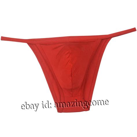 Men String Bikini Briefs Underwear Guy Open Side Thong Shorts Smooth