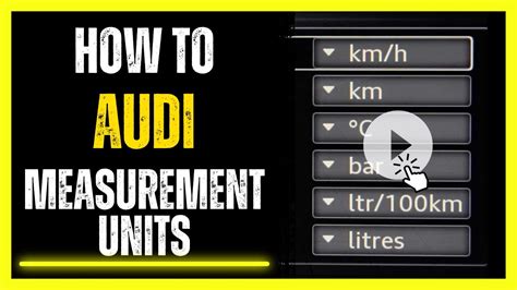 How To Change From Km H To Mph Ltr To Gal Mpg To Ltr Km Set Audi