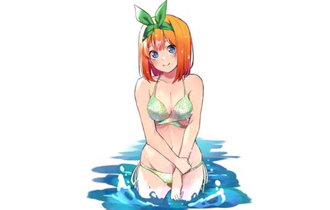 Wallpaper Kawaii Girl Sexy Wet Pool Anime Water Pretty Babe Cute Bikini Anime Girl