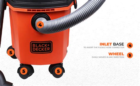 Black Decker Bdwd B Wet And Dry Vacuum Cleaner With Cannister Body