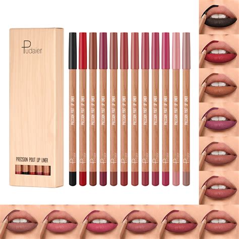 Precision Pout Lip Liner Kit 12 Colors Pudaier Cosmetics