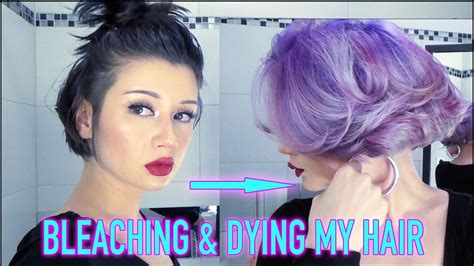 Bleaching And Dying My Hair Purple Diy Masterclass Youtube