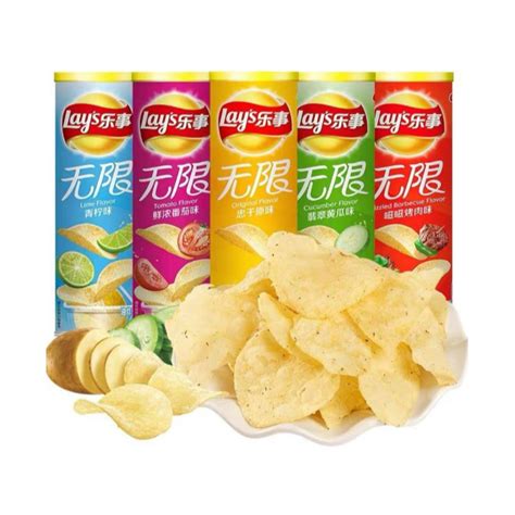 Lays Potato Chips Unlimited Finger Licking Braised Pork Flavor90g Can