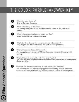 The Color Purple Study Guide Answers