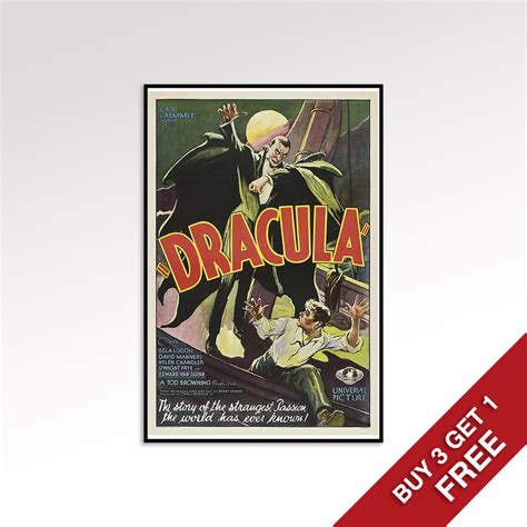 Dracula 1931 Movie Poster Wall Art Decor Home Print Birthday Gift