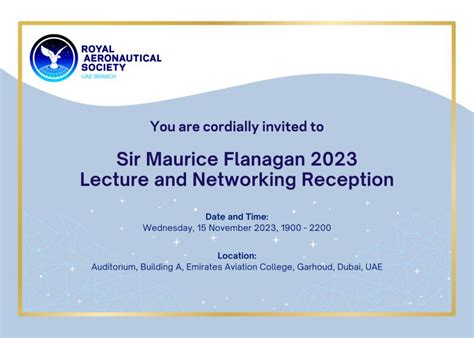 register    sir maurice flanagan named lecture hosted  uae