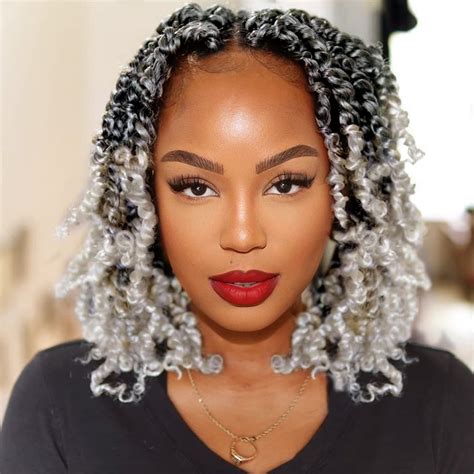 Best 13 Boho Box Braids Crochet Hair for Women 10 Inch 7packs Gray ...