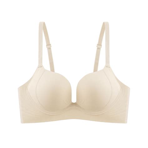 Amidoa Back Smoothing Womens Bras No Wire White Seamless Push Up Solid Bra Women Lingerie S