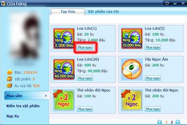 Cửa hàng Zing Play Cổng game ZingPlay, game bài, game cờ, game vui online