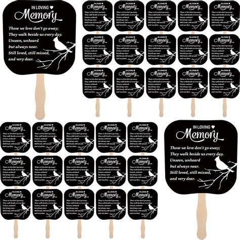 Amazon.com: Yousoontic 50 Pcs Funeral Favors Fan Bulk Memorial Paper