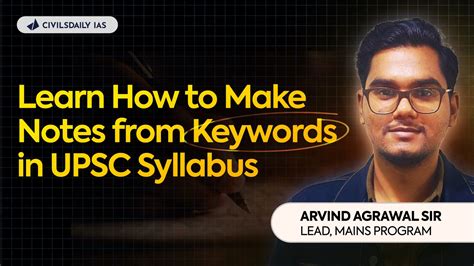 Webinar By Arvind Sir How To Enrich Upsc Mains Answers Content By