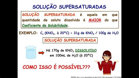 Solução Saturada E Insaturada - Um Exemplo Tipico De Solução Supersaturada é - FDPLEARN