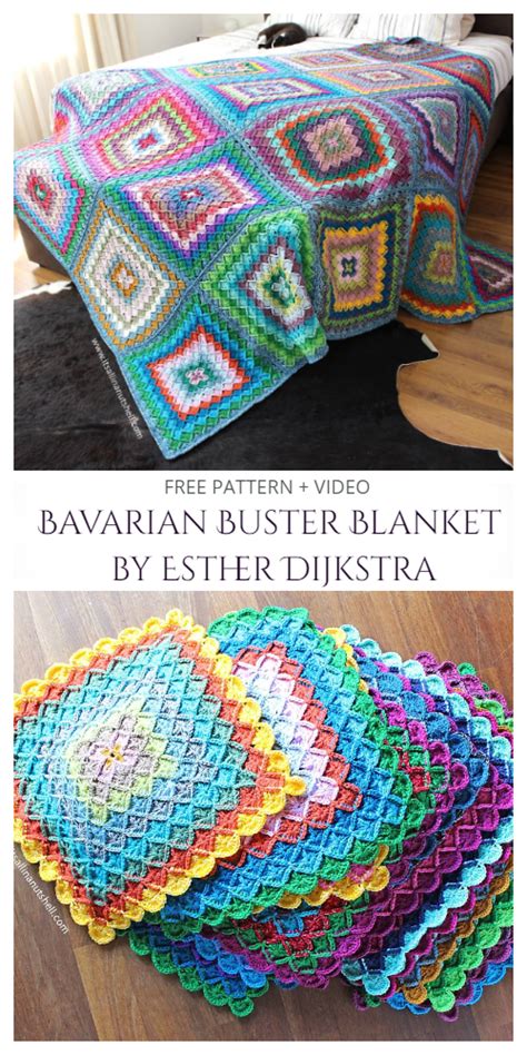 Bavarian Buster Blanket Free Crochet Patterns