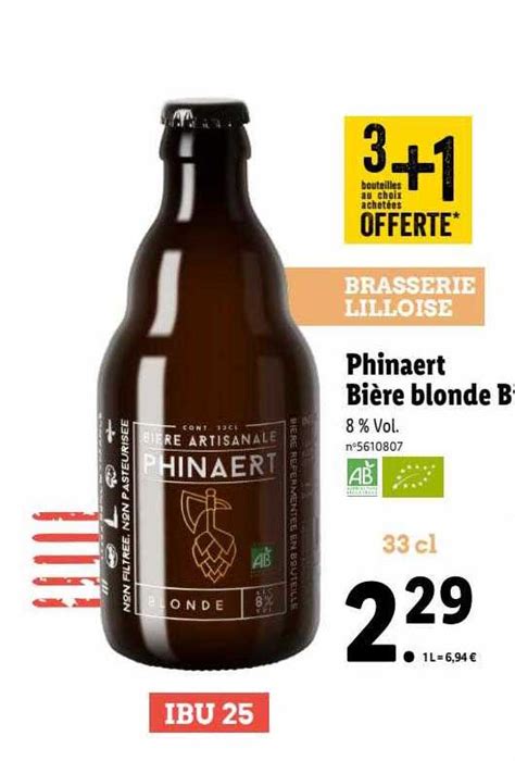 Promo Phinaert Bi Re Blonde Bio Chez Lidl Icatalogue Fr