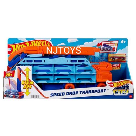 Jual Hot Wheels Track Speed Drop Transport Trackset Mainan Truk Mega Hauler Hotwheels Shopee