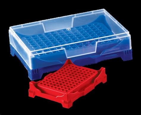 Foxx Life Sciences Abdos PCR Workup Rack With Lid PP Red 5 CS