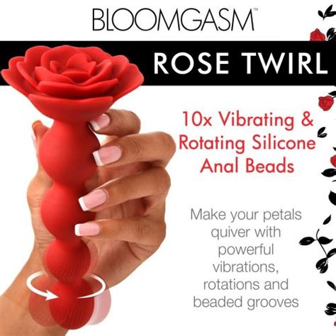 Bloomgasm Rose Twirl Vibrating And Rotating Silicone Anal Beads Sex Toys At Adult Empire