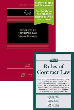 Bundle Problems In Contract Law Cases And Materials Tenth Edition