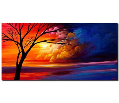 Painting for sale - colorful heaven tree landscape painting #6198