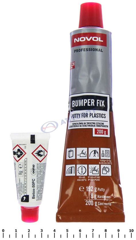 Шпатлевка для пластика BUMPER FIX "Novol" (0,2кг) купить в Барнауле
