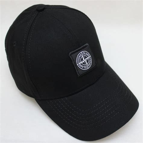Кепка STONE ISLAND (стон айленд ) чёрного цвета с белой эмблемой ...