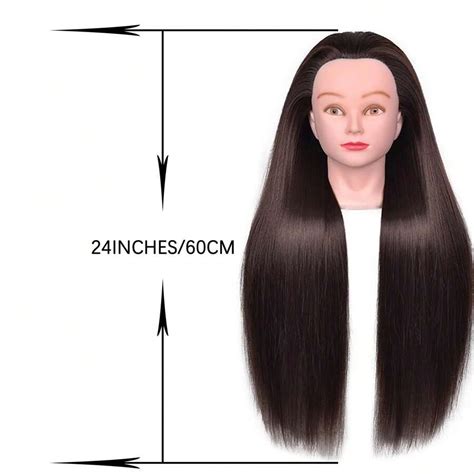 Mannequin Head Synthetic Hair Hairdresser Training Manikin Cosmetology