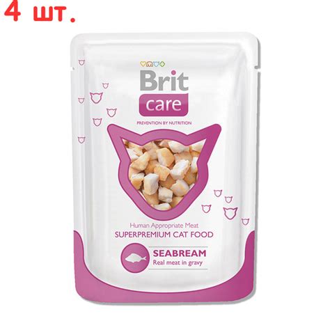 Паучи для взрослых кошек Care с морским лещом (White Fish) 0,080 кг (4 ...