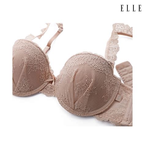 ELLE lingerie Molded bra ยกทรงรปแบบครงเตาสายบาแตงลกไมถอดได LB elle lingerie
