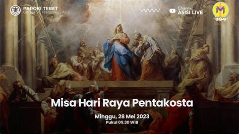 Misa Hari Raya Pentakosta Minggu Mei Youtube