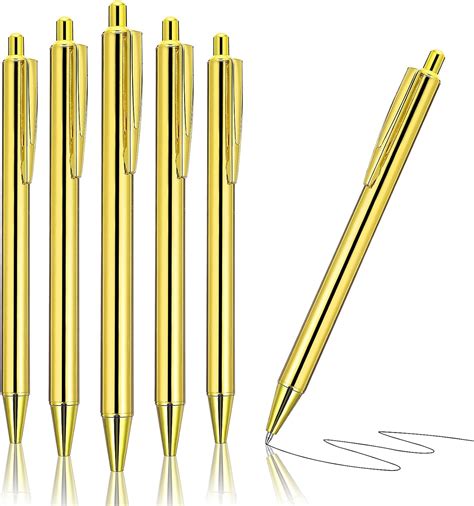 Amazon Cobee Ultra Slim Gold Ballpoint Pens 6 Pcs Click