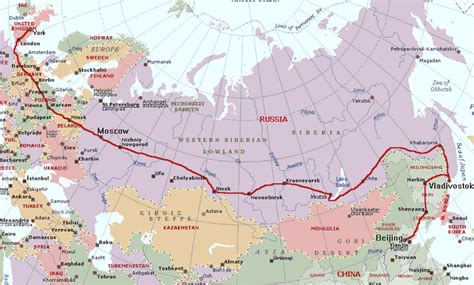 Trans - Siberian Railway Route Russia - TravelsFinders.Com