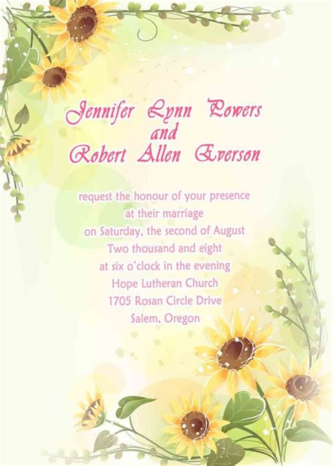 Yellow Wedding Invitations