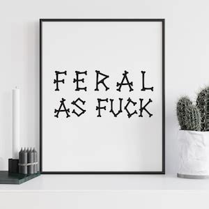 Feral As Fuck Decal Sticker Feral Decal Bones Spooky Car Accessories Goth Stickers Spooky