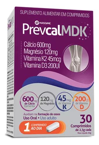 Prevcal Mdk 600mg Calcio 30cpr Vitaminas D K Magnésio MercadoLivre