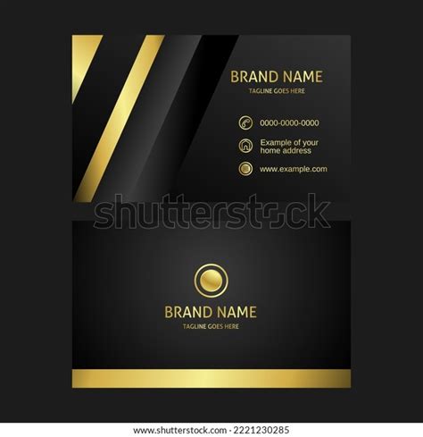 Black Gold Background Luxury Business Card Stock Vector (Royalty Free ...