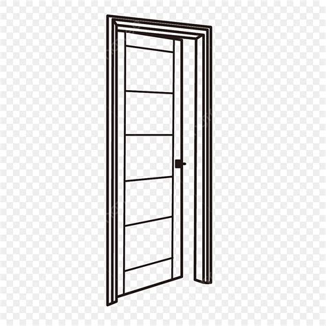 bedroom door clipart transparent background bedroom open door lineart