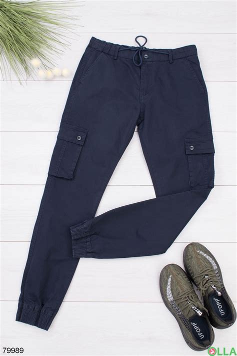 Мужские темно-синие брюки с дополнительными карманами И-W1769-2 ...