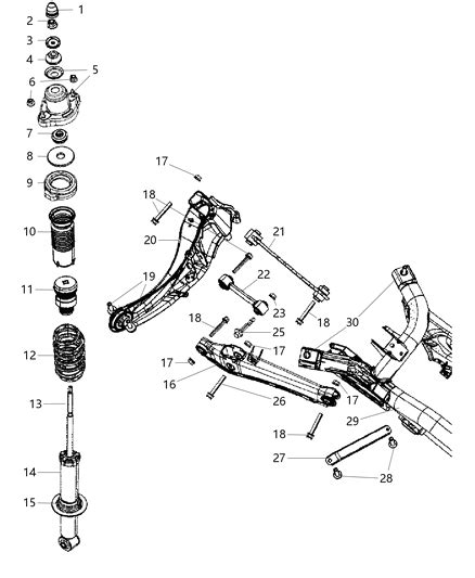 Suspension Rear 2012 Jeep Compass