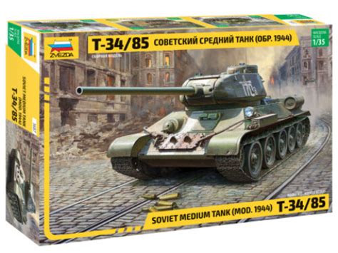 Modellino Carri Armati Tank Model Kit Di Montaggio Zvezda Soviet Medium