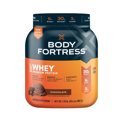 Body Fortress 100 Whey Premium Protein Powder Chocolate 178lbs Packaging May Vary