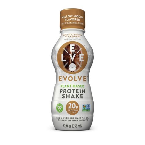 Evolve Mellow Mocha Flavored Plant Based Protein Shake Smartlabel™