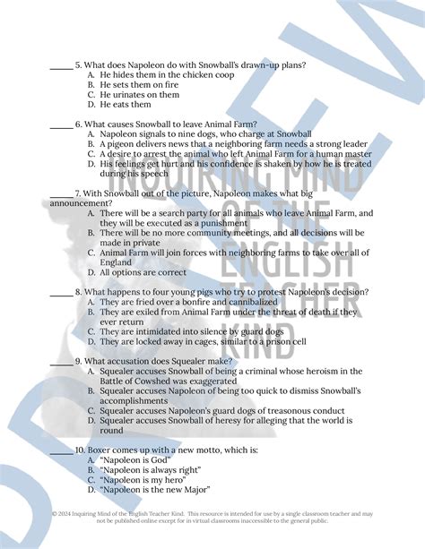 Animal Farm Quiz and Answer Key Bundle | Made By Teachers