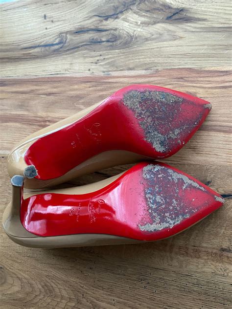 Christian Louboutin Nude Patent Calf Pigalle 100mm Pumps Hardly Ever Worn It