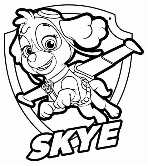 Desenho Skye Para Colorir