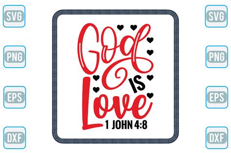 God Is Love 1 John 4 8 Graphic By Mockupstation · Creative Fabrica