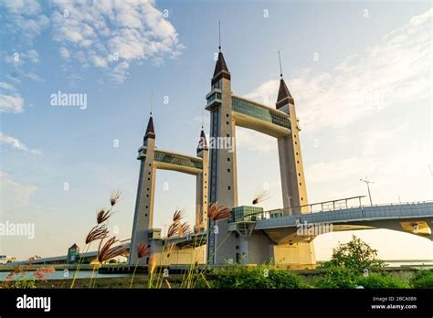 The Iconic Drawbridge Located Across The River In The Terengganu