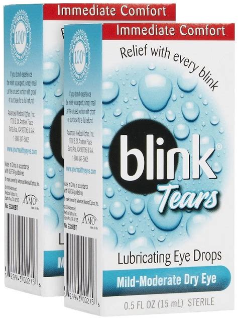 AMO Blink Contacts Lubricant Eye Drops For Soft And RGP Lenses By Blink